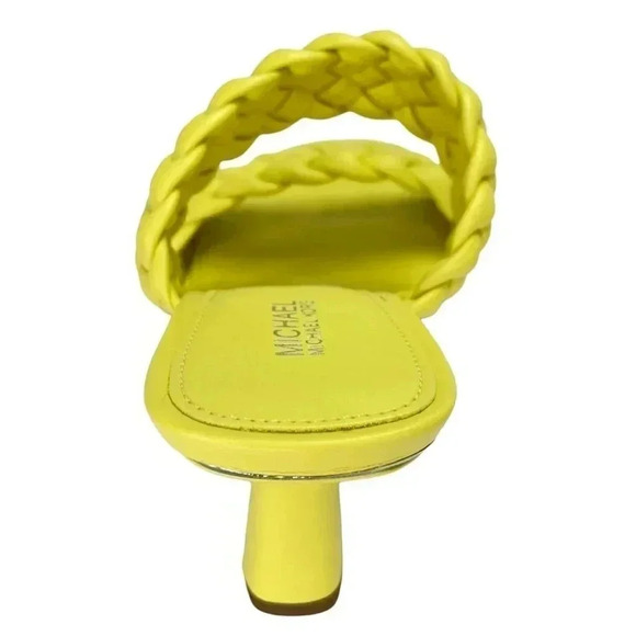 MICHAEL Michael Kors Amelia Lime Nappa Faux Leather Womens Heels Size 6.5M - Picture 9 of 14